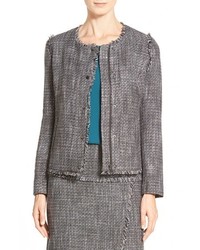 Halogen Zip Front Tweed Jacket