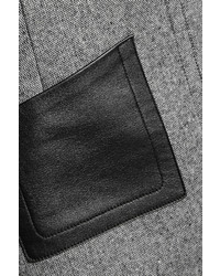 Sandro Janelle Leather Paneled Tweed Mini Skirt