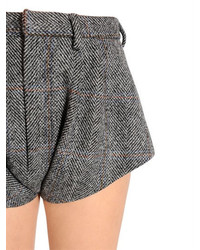 Maison Margiela Wool Herringbone Tweed Shorts