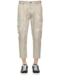 DSQUARED2 Cotton Twill Distressed Chino Pants