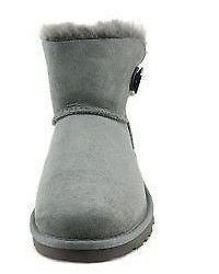 UGG Shoes Australia Mini Bailey Button Bling Boots 1003889 Grey New