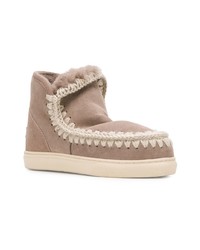 Mou Stitch Detail Ankle Boots