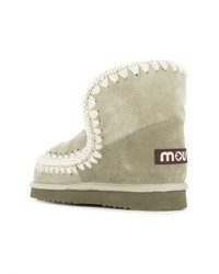 Mou Stitched Detail Snow Boots