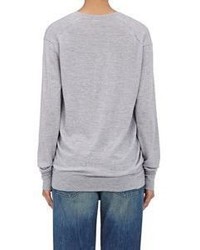 6397 V Neck Sweater Light Grey