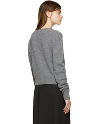 MCQ Alexander Ueen Grey Wool Cropped Sweater