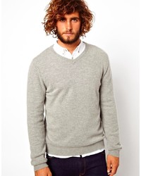 Asos Lambswool Rich V Neck Sweater