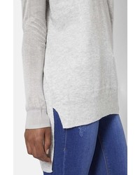 Topshop Asymmetrical V Neck Sweater