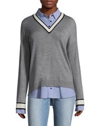 Joie Belva V Neck Cotton Sweater