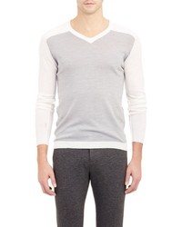 ATM Anthony Thomas Melillo Bi Color Sweater Grey