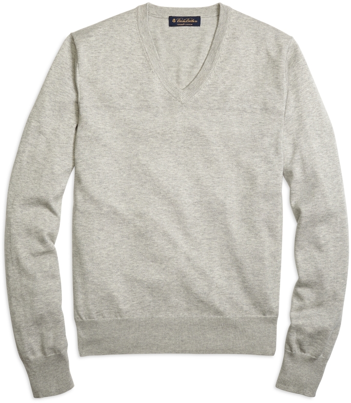 Brooks Brothers Supima Cotton V Neck Sweater | Where to buy & how to wear