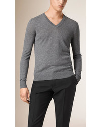 Burberry Cashmere V Neck Sweater, $595 | Burberry | Lookastic