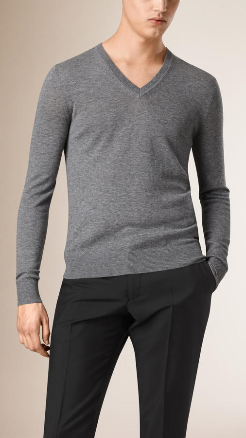 Burberry Cashmere V Neck Sweater, $595 