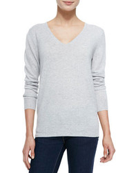 Theory Cashmere Wynn V Neck Pullover Sweater