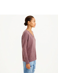 J.Crew Collection Cashmere V Neck Pocket Sweater