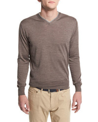 Peter Millar Collection Merino Silk V Neck Sweater