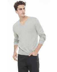 Cotton Cashmere V Neck Sweater