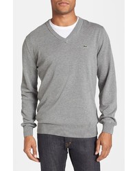 Lacoste Cotton V Neck Sweater