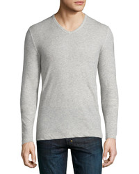 Majestic Cottoncashmere V Neck Sweater Gray