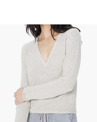James Perse Cropped V Neck Sweater