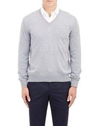 Barneys New York Fine Gauge Knit Sweater Grey