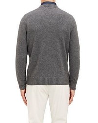 Fioroni Cashmere V Neck Sweater Grey Size S