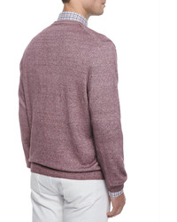 Ermenegildo Zegna Gart Dyed V Neck Sweater Purple