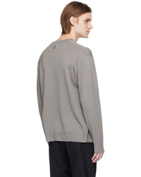 Wooyoungmi Gray V Neck Sweater