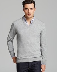 Hugo Boss Boss Pilato Modern Cotton V Neck Sweater