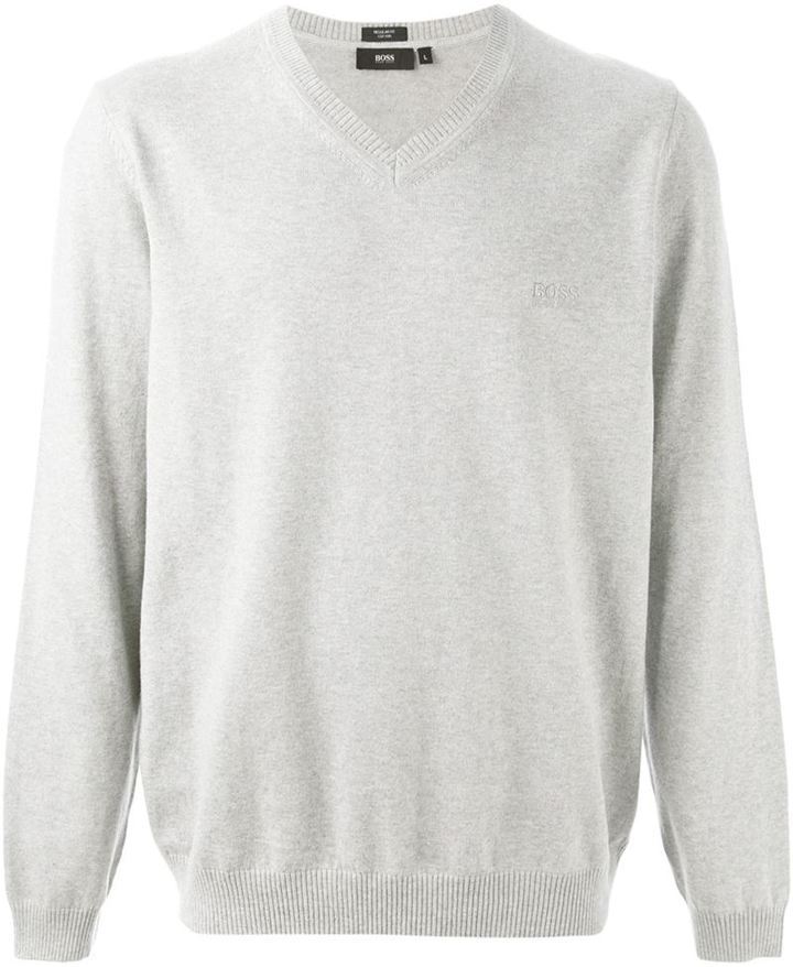 Hugo Boss Boss V Neck Sweater, $148 | farfetch.com | Lookastic