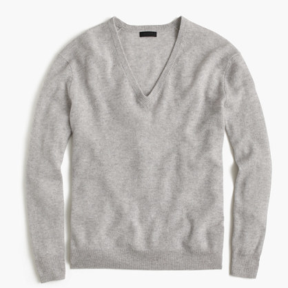 J.Crew Italian Cashmere Boyfriend V Sweater, $238 | J.Crew | Lookastic