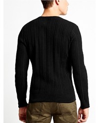 GUESS Ken Ribbed V Neck Sweater