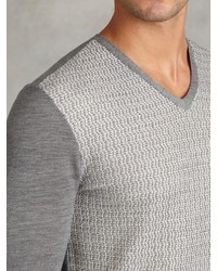 John Varvatos Ls V Neck Sweater