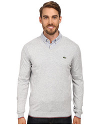 Lacoste Lve Cotton Jersey Semi Fancy V Neck Sweater