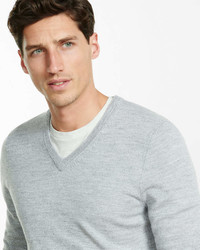 Express Merino Wool V Neck Sweater