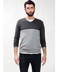 Mango Outlet Contrast Cashmere Blend Sweater