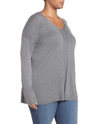 Sejour Plus Size V Neck Sweater
