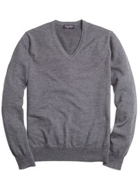 Brooks Brothers Saxxon Wool V Neck Sweater