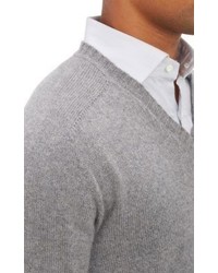 Malo V Neck Sweater Grey