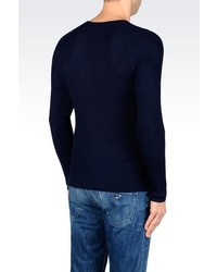 Giorgio Armani V Neck Sweater In Silk And Cotton