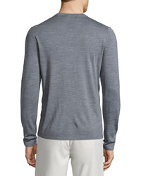 Vince Wool Blend V Neck Sweater Gray