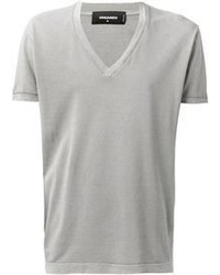 Grey V-neck T-shirt