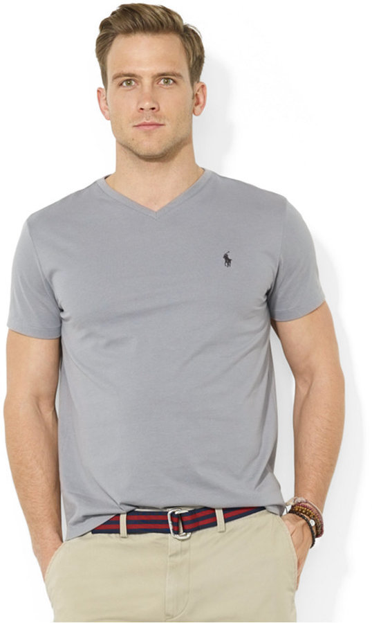 evolutie Dapper munitie Polo Ralph Lauren Core Medium Fit V Neck Cotton Jersey T Shirt, $39 |  Macy's | Lookastic