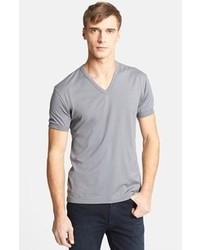 Cotton V Neck T Shirt Grey 46