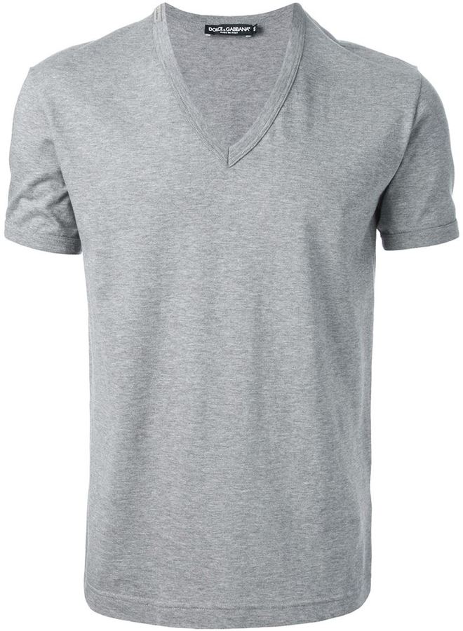 Dolce & Gabbana Classic V Neck T Shirt, $245 | farfetch.com 