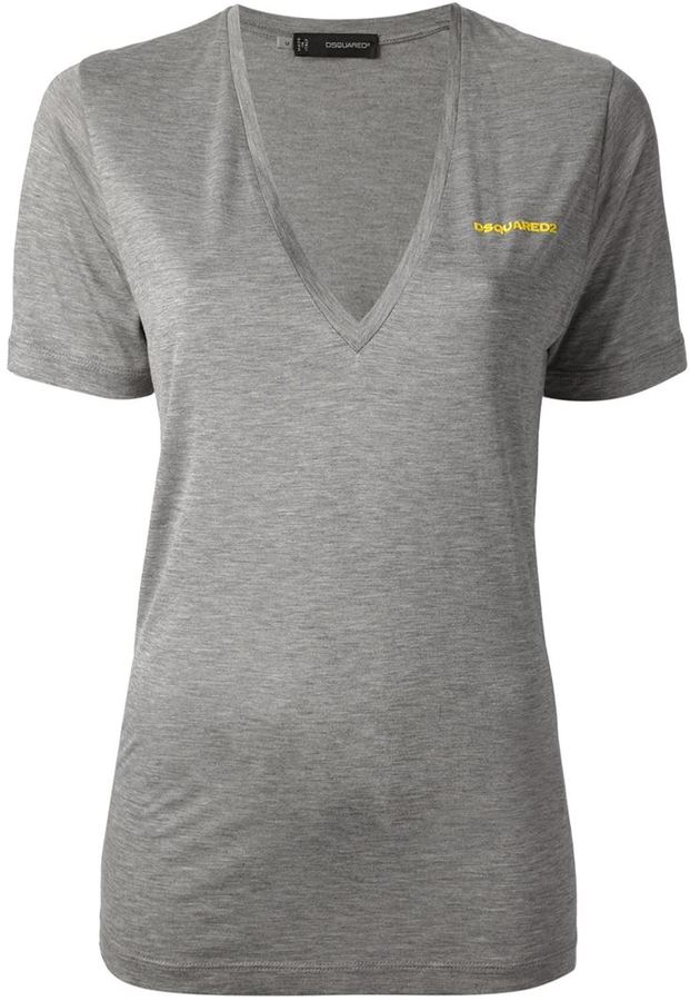 Observeer rouw vriendelijk DSquared 2 V Neck T Shirt, $220 | farfetch.com | Lookastic