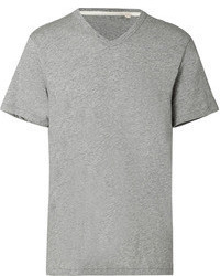 Rag and Bone Rag Bone Cotton Jersey V Neck T Shirt In Grey Heather
