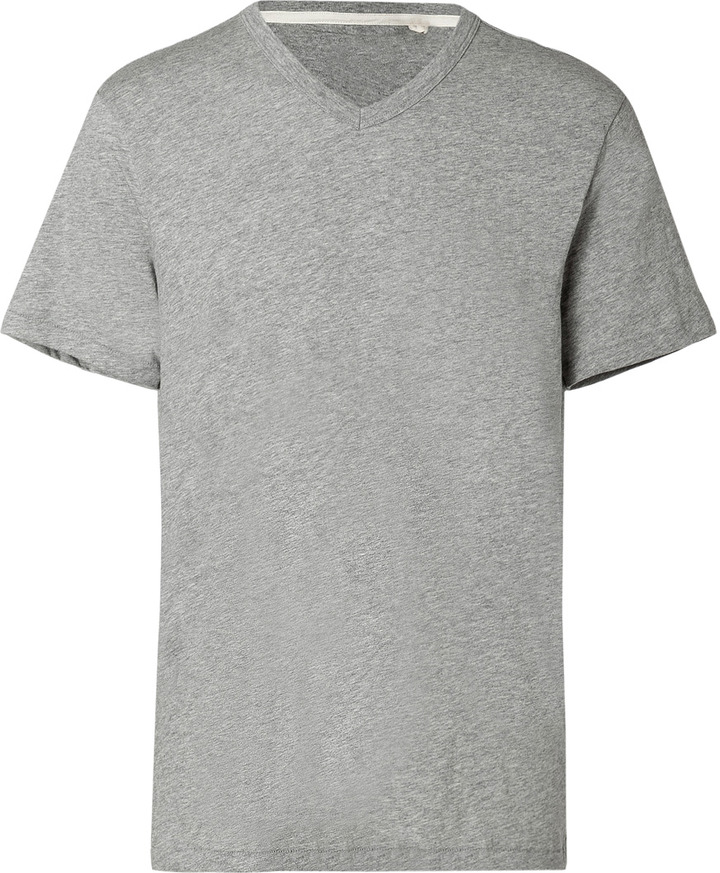 gray v neck t shirt