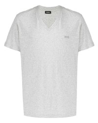 Diesel V Neck Slub Cotton T Shirt