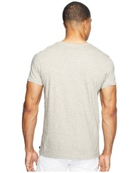 Scotch & Soda V Neck Tee In Jersey Melange Quality With Neps T Shirt