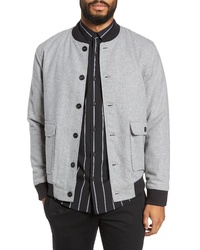 Calibrate Button Front Bomber Jacket
